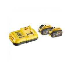 Kit de suministros DEWALT FLEXVOLT 2x batería DCB547 54V 9,0 Ah + cargador DCB118 Amarillo, Negro