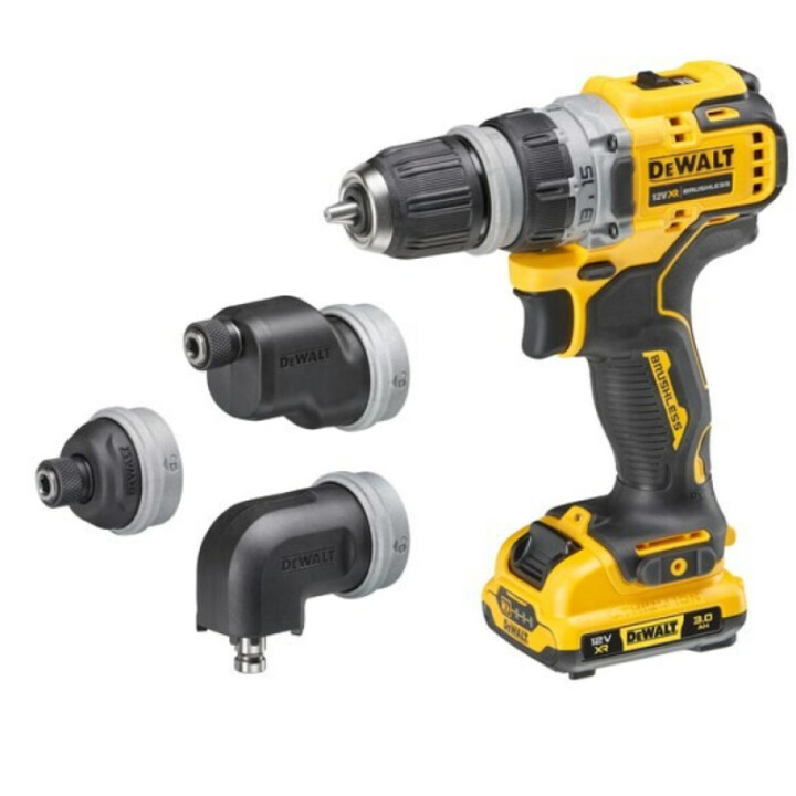 Dewalt DCD703L2T-QW Foret de tournevis 1500 tr/min Serrure de piédestal 900g Noir, Jaune