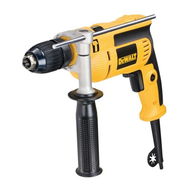Furadeira sem chave DeWALT DWD024S-QS preta, amarela