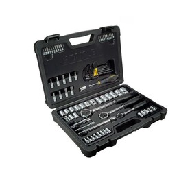 Conjunto de soquetes Stanley 80 peças. 1/4, 3/8, 1/2