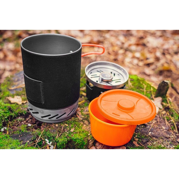 NEO TOOLS 63-151 camping stove with pot and burner black/orange
