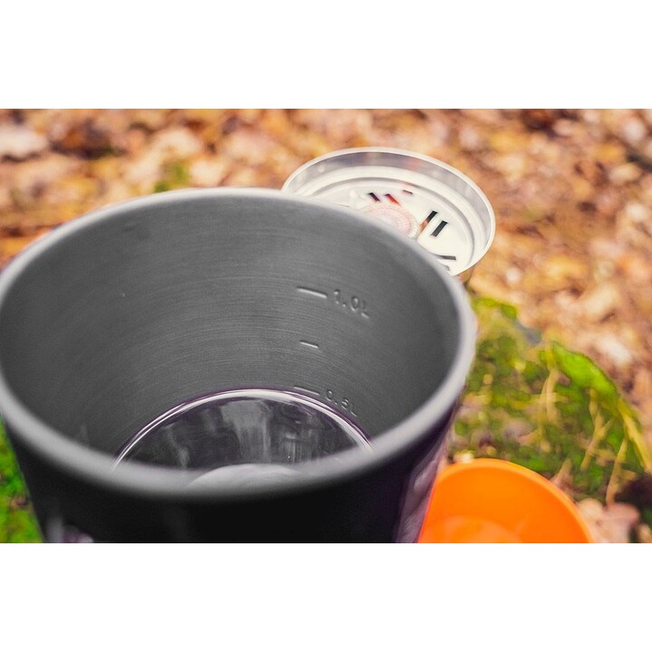 NEO TOOLS 63-151 camping stove with pot and burner black/orange
