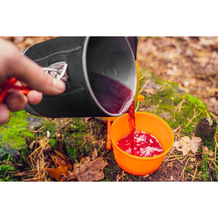NEO TOOLS 63-151 camping stove with pot and burner black/orange