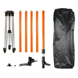 Neo Tools 75-115 Bastón separador láser con trípode de precisión profesional, Naranja