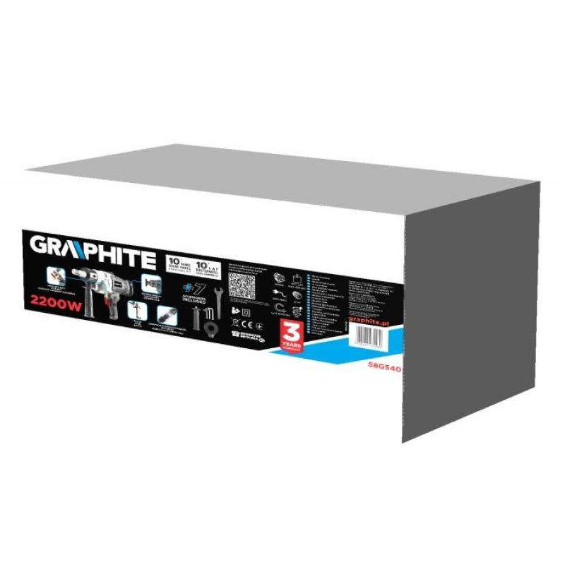 Graphite 58G540 taladro 2000 RPM 13,1 kg Negro, Gris