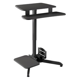 Maclean MC-848 height adjustable workstation with professional gas spring, White