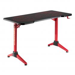 Escritorio de juego NanoRS con leds RGB, negro, grande, 100 kg máx., altura 760 mm, RS163