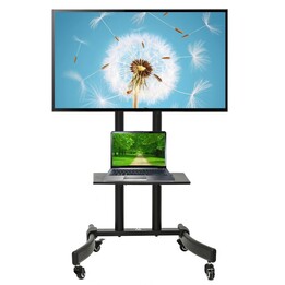 Maclean Professional TV Cart Stand, on Wheels, Max. 32-65", Max. 40kg, MC-739, Black, Floor
