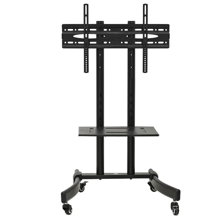 Soporte para carro de TV Maclean, profesional, sobre ruedas, máx. 32-65", máx. 40 kg, MC-739, negro, suelo