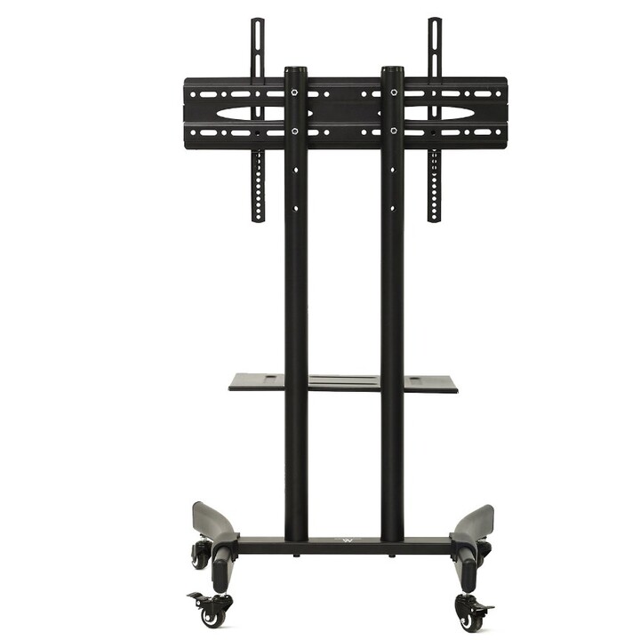 Soporte para carro de TV Maclean, profesional, sobre ruedas, máx. 32-65", máx. 40 kg, MC-739, negro, suelo