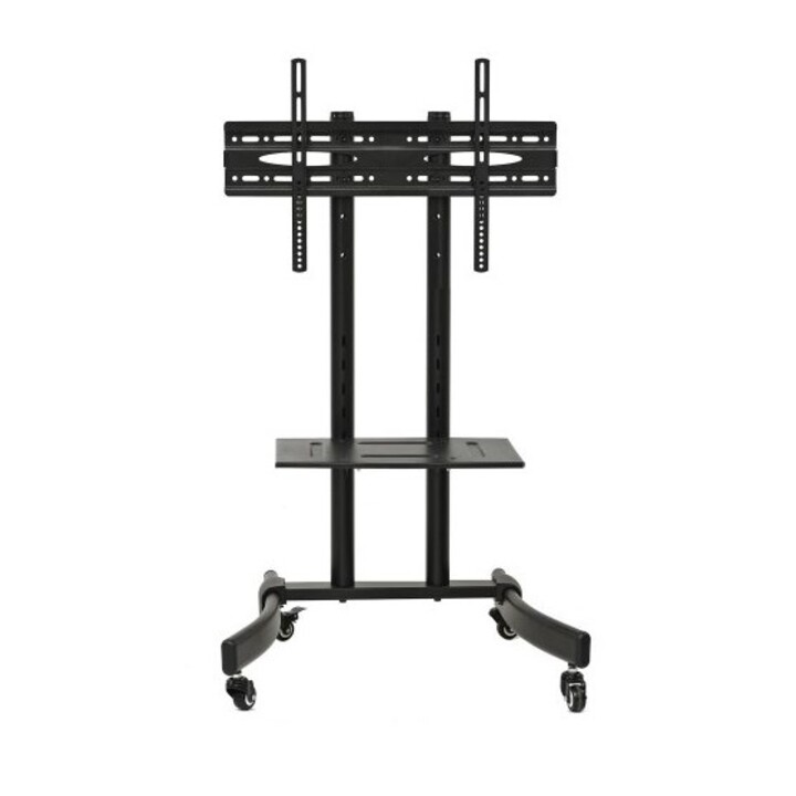 Soporte para carro de TV Maclean, profesional, sobre ruedas, máx. 32-65", máx. 40 kg, MC-739, negro, suelo