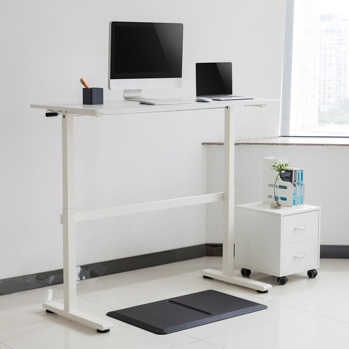 Mesa Ergo Office com altura ajustável manual, máx. 40 kg, altura máxima. 117 cm, com placa de apoio, ER-401 W