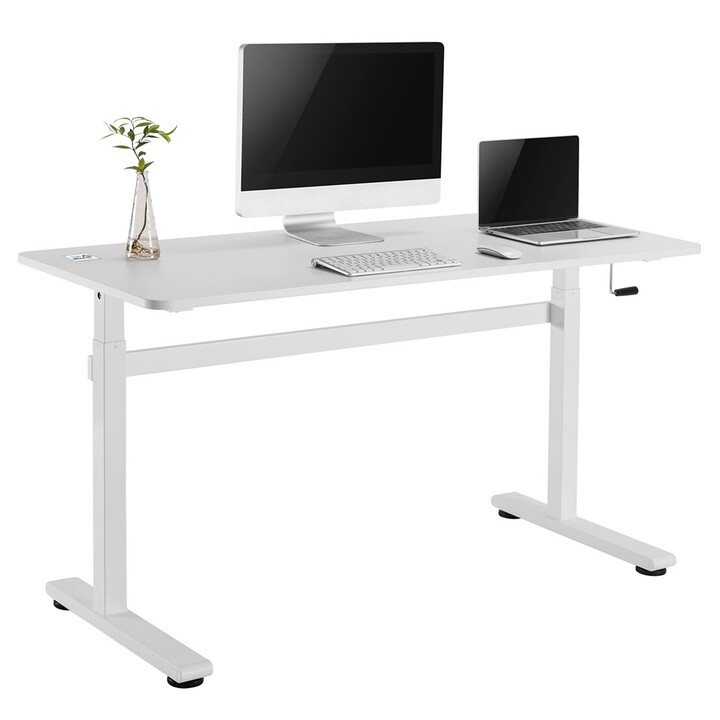 Mesa Ergo Office com altura ajustável manual, máx. 40 kg, altura máxima. 117 cm, com placa de apoio, ER-401 W
