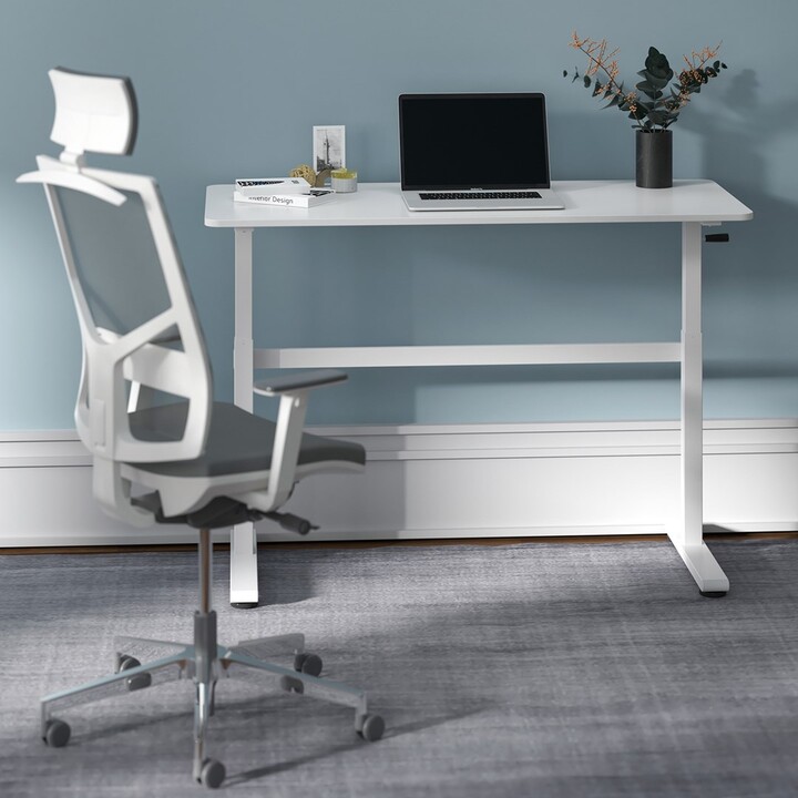 Mesa Ergo Office com altura ajustável manual, máx. 40 kg, altura máxima. 117 cm, com placa de apoio, ER-401 W
