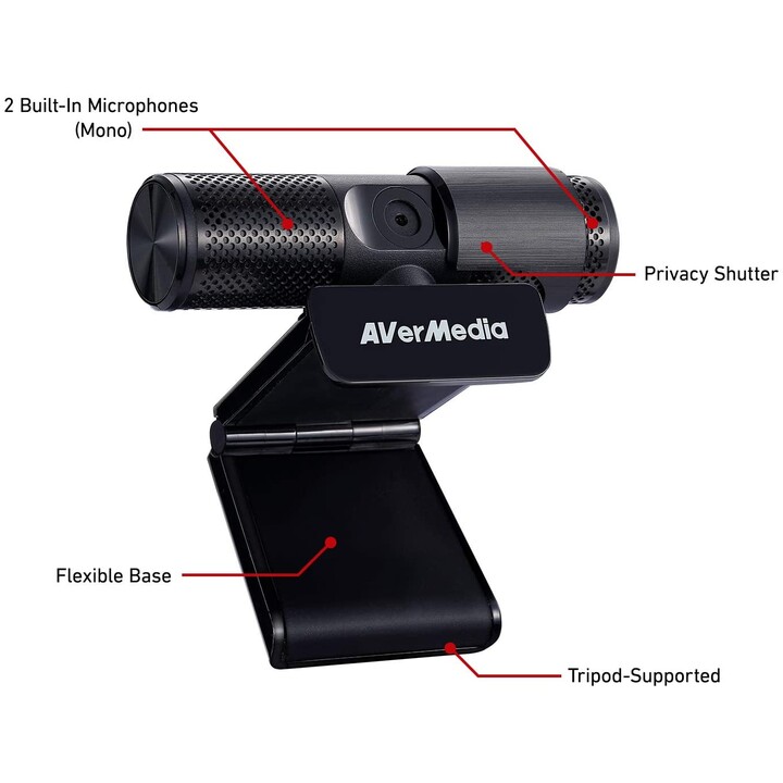 Webcam Avermedia Pw313 Hd 1080P 30Fps Nero