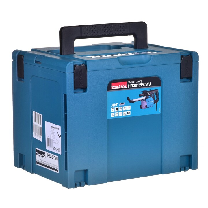 MAKITA HR3012FCWJ Bohrhammer SDS-Plus 3,9J 1050W AVT MAKPAC Schwarz, Blau