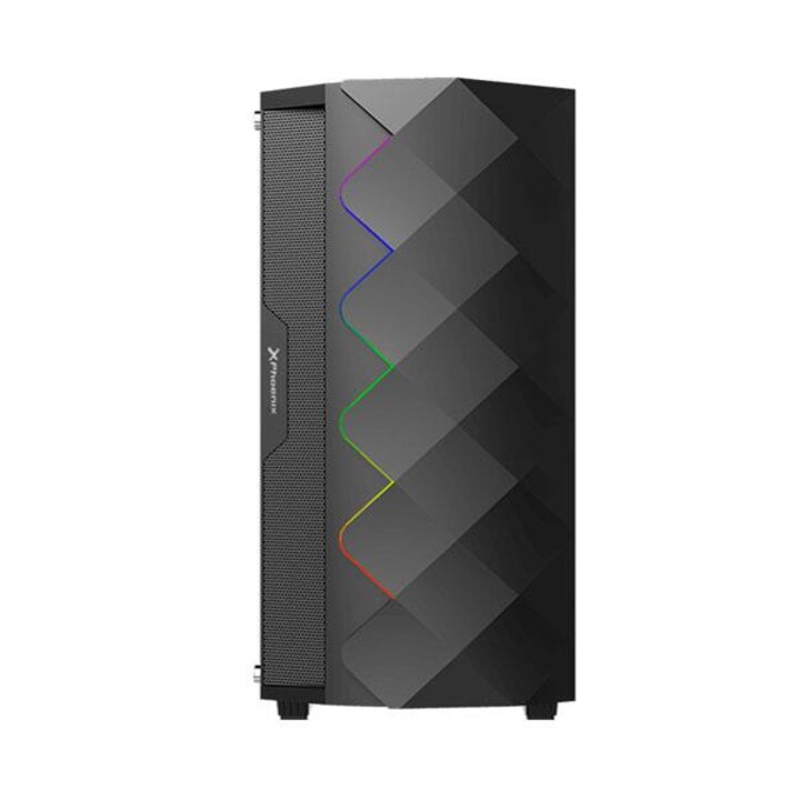 ATX Gaming Case Phoenix Black Diamond Tempered Glass Argb Led Strip Dust Filters