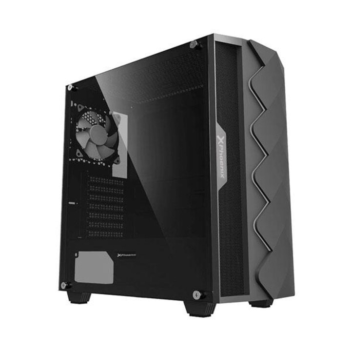 Phoenix Black Diamond ATX Gaming Case Vetro Temperato Argb LED Strip Filtri Antipolvere
