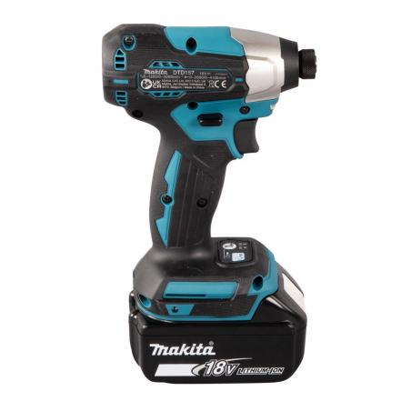 Makita DTD157Z atornilladora de impacto con batería 1/4" 3000 RPM 140 Nm Negro, Verde 18 V