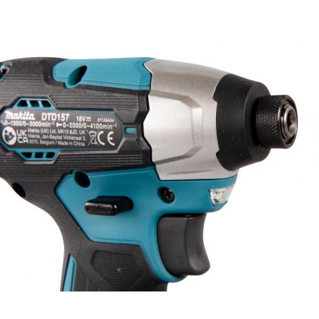 Makita DTD157Z atornilladora de impacto con batería 1/4" 3000 RPM 140 Nm Negro, Verde 18 V