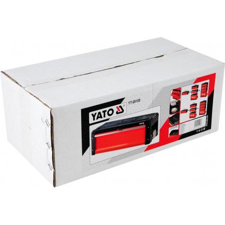 Yato YT-09108 pieza pequeña y caja de herramientas Metal Negro, Rojo