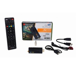 TDT HD Mini AIR-NS OPTICUM / FullHD 1080p / DVB-T2 HD / H.265-HEVC / HDMI / USB / C. VERDE