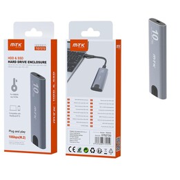 Externes NVME-SSD-Gehäuse Typ C / TG7272 / MTK / Silber / 0752720