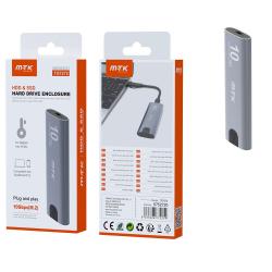 NVME Type-C External SSD Enclosure / TG7272 / MTK / Silver / 0752720