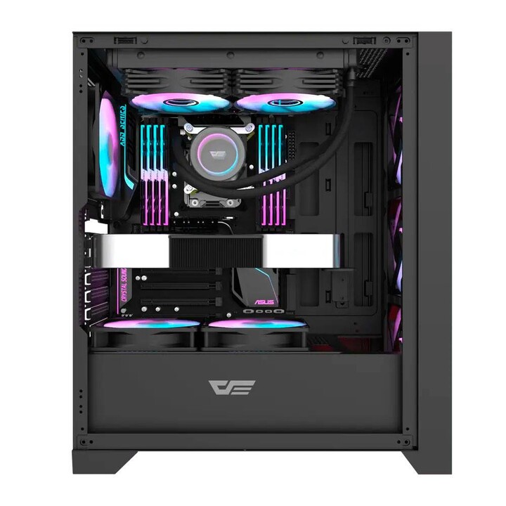 Darkflash DRX70 Gaming Case Nero / ATX / Vetro temperato / USB 3.0 / Tipo-C / Include 4 ventole RGB