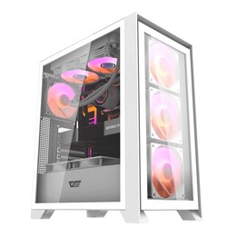 Darkflash DRX70 Case da gioco bianco / ATX / Vetro temperato / USB 3.0 / Include 4 ventole RGB
