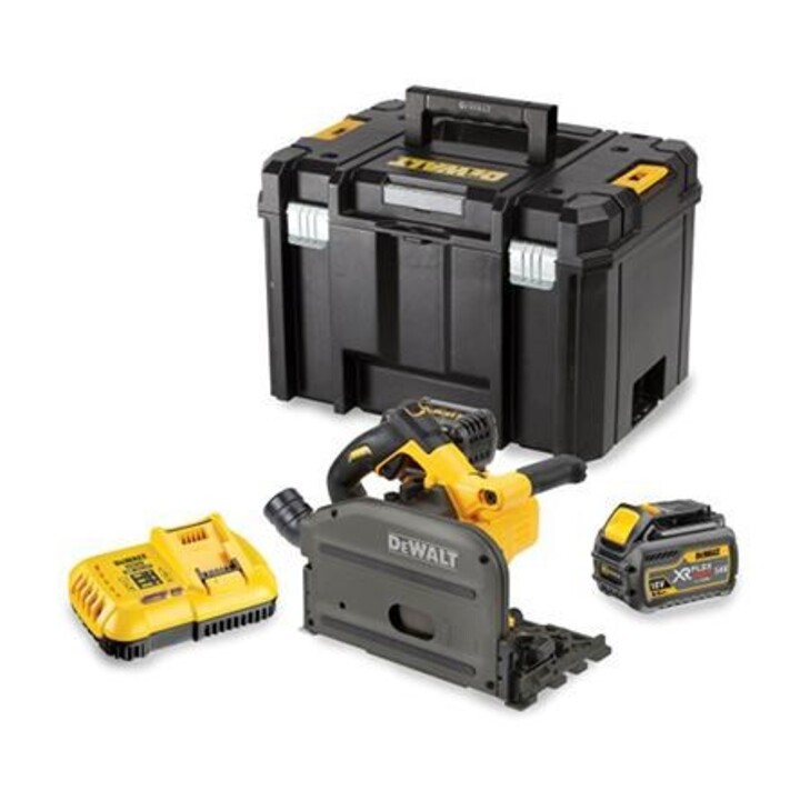 DEWALT DCS520T2 Tragbare Kreissägemaschine 54V 2x XR FLEXVOLT 6Ah TSTAK Schwarz, Gelb
