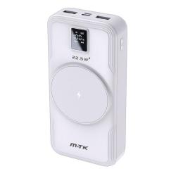 Power Bank TD2127 Tipo-C / 20000 mAh / 1 x Tipo-C / Ricarica wireless QI 15W / USB / QC 22,5W / Bianco / MTK 0251271