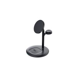 Chargeur sans fil 3-en-1 MagScape pour iPhone / Apple Watch / AirPods / 20,5 W / Noir / Greencell / MSST-GC-3IN1-B