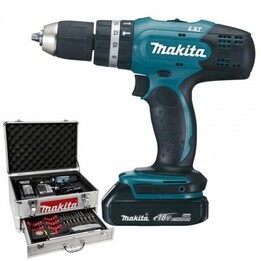Makita DHP453SYEX Cacciavite elettrico e chiave a percussione 19500 giri/min Nero, Blu