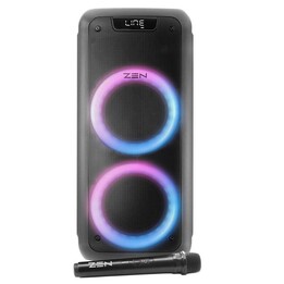 Alto-falante ZEN PHOENIX Bluetooth 5.0 / PMPO de 250 W / Iluminação RGB / FM / Micro SD / 1x Microfone sem fio / 3600 Mah