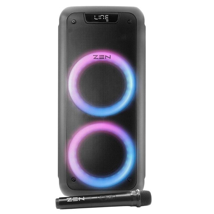 Altoparlante Bluetooth 5.0 ZEN PHOENIX / 250W PMPO / Illuminazione RGB / FM / Micro SD / 1x microfono wireless / 3600Mah