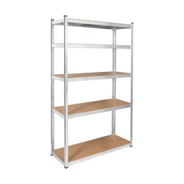 Metal storage rack 205x120x45 silver Rebel