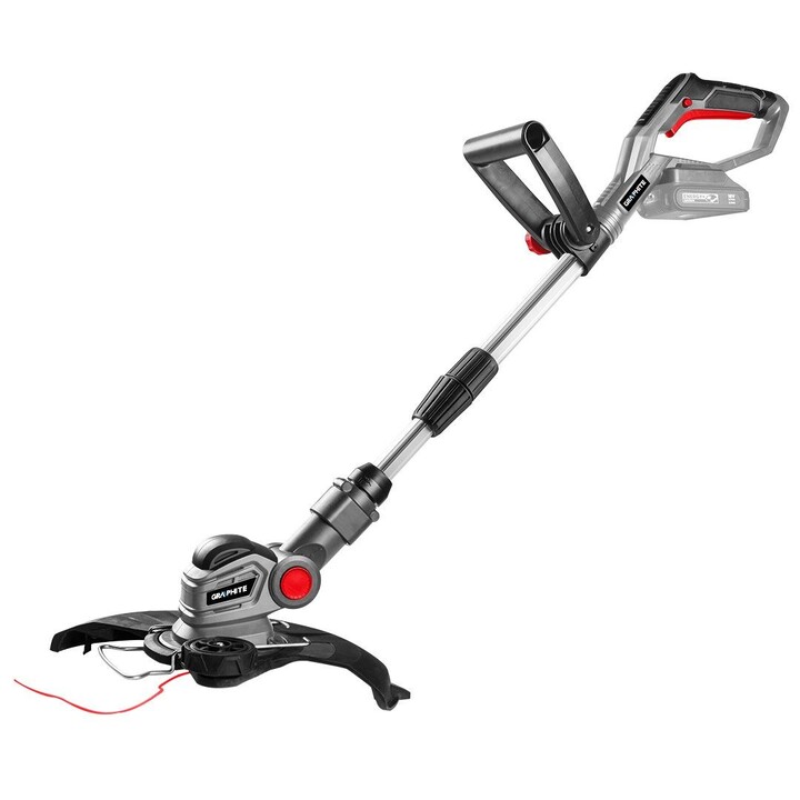 Graphite TOP-58GE112, tagliasiepi leggero a batteria da 18 V, lama a doppia azione, grigio