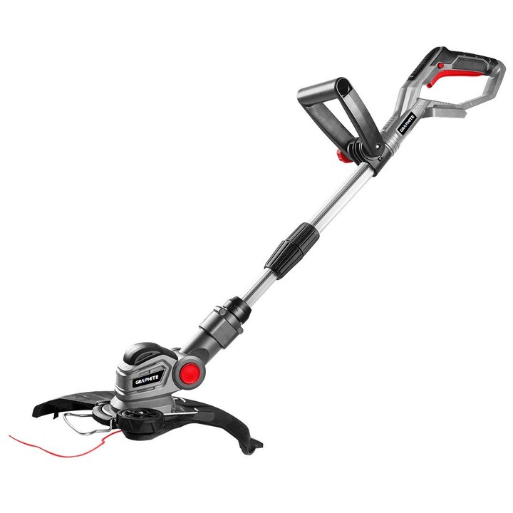 Graphite TOP-58GE112, tagliasiepi leggero a batteria da 18 V, lama a doppia azione, grigio