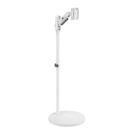 Mobiler Monitor/TV Bodenständer Maclean, Gasdruckfeder, 17"-35", 2-10kg, Weiß, MC-970W