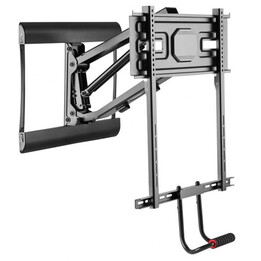 Supporto da parete regolabile per schermi da 43-70", estraibile, VESA max 600x400, peso massimo 35 kg