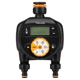 Fiskars 1054792 Timer per irrigazione digitale nero