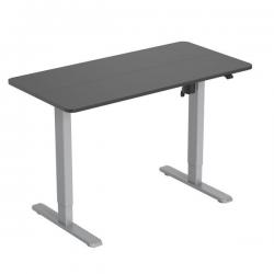 Ergonomic electric table adjustable height black top 120x60 color gray structure touch control