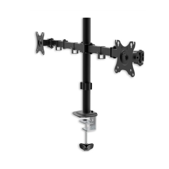 Unyka UK710102 Tischständer mit 2 verstellbaren und drehbaren Köpfen, 10-32 max. 10kg VESA max. 100x100