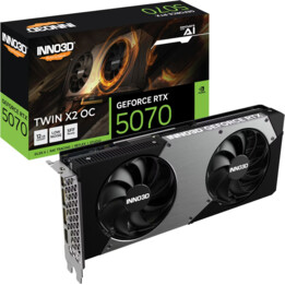 INNO3D GeForce RTX 5070 TWIN X2 OC scheda grafica 12GB GDDR7 DLSS 4 nera