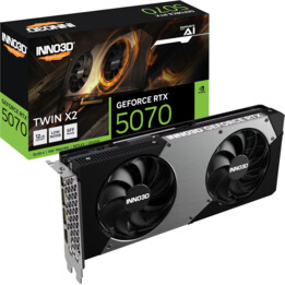 INNO3D GeForce RTX 5070 TWIN X2 graphics card 12GB GDDR7 DLSS4 black