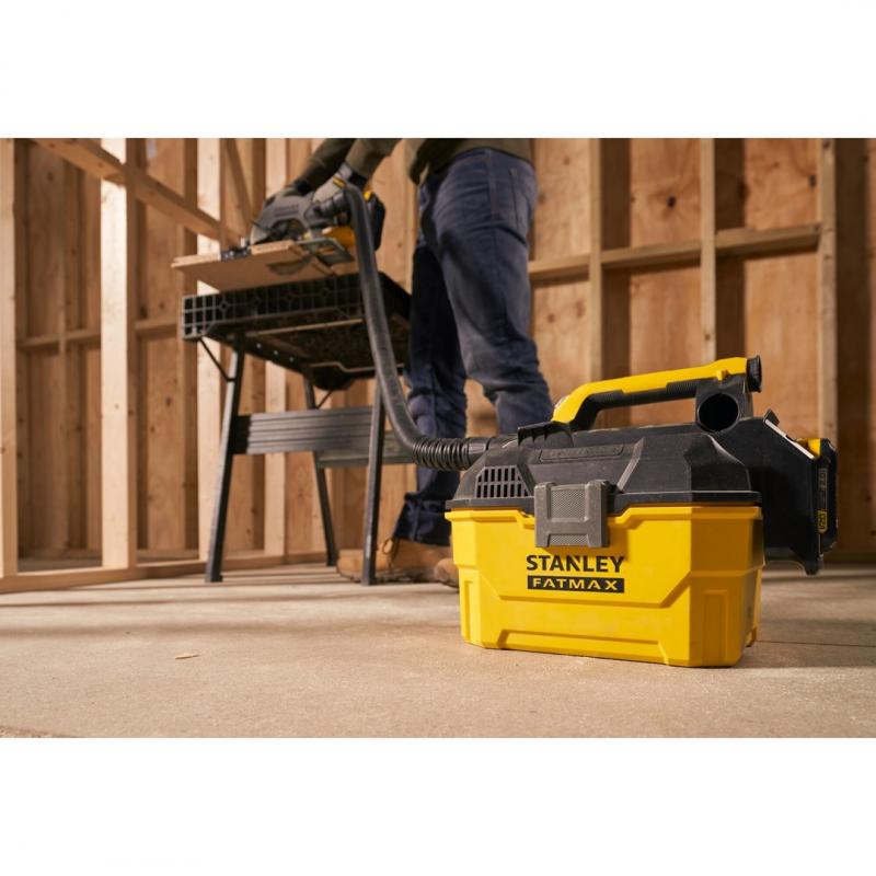 Stanley FATMAX SFMCV002B-XJ aspiradora 7,5 L Aspiradora de tambor Seca y húmeda Sin bolsa