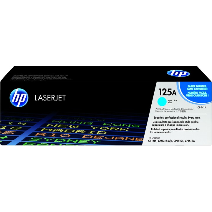 HP CB541A Cyan Original Toner Cartridge 125A 1,400 Pages
