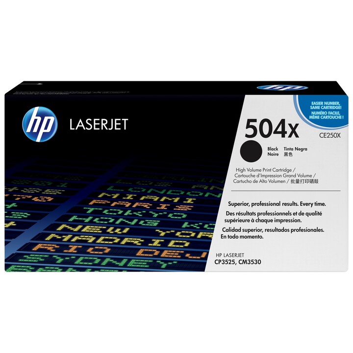 HP CE250X Schwarz Original Toner 504x 10.500 Seiten