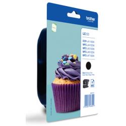 Original Brother LC123BKBP schwarze Tinte 12,1 ml + Alarm